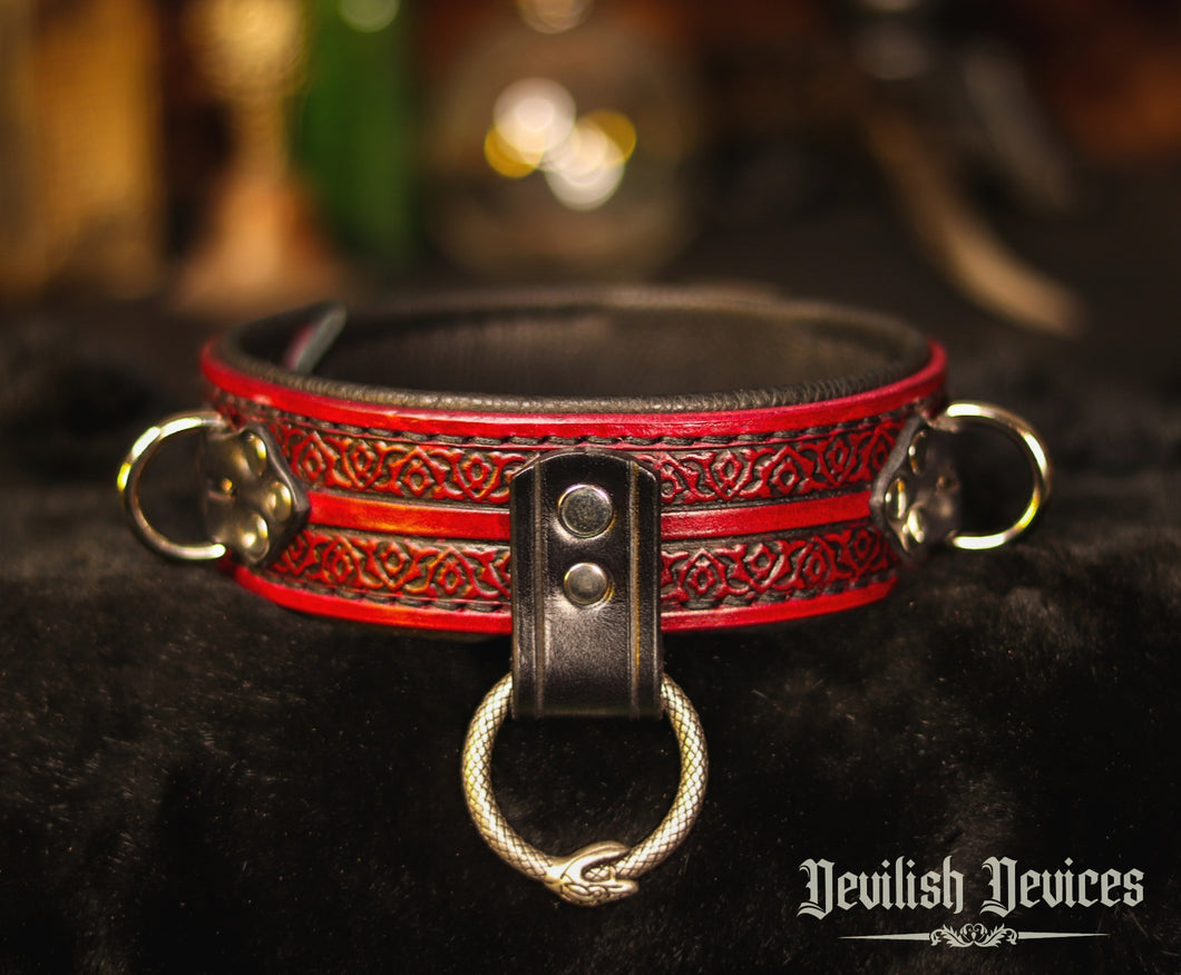 Formal Ouroboros Drop Ring Collar