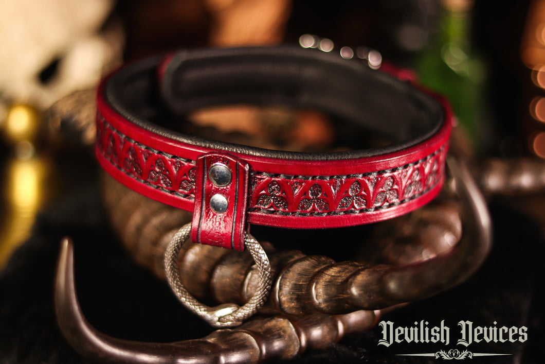 Leather Play Collar-Ouroboros