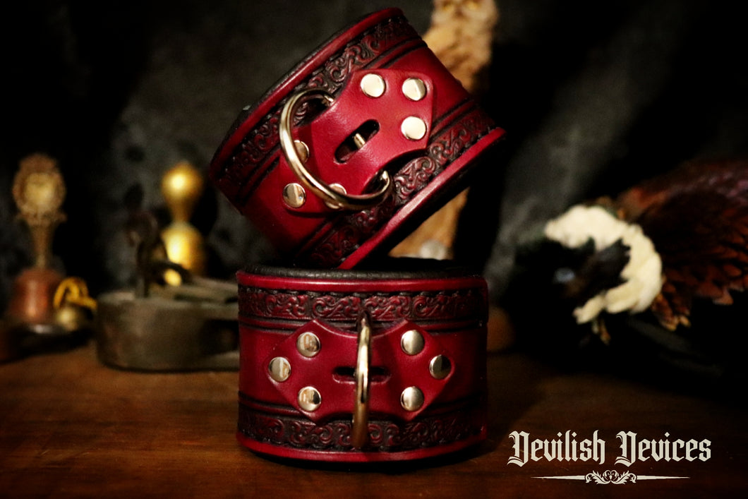 Leather Wrist Cuffs-Baroque