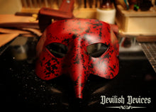 Load image into Gallery viewer, Leather Mask -Black Splatter
