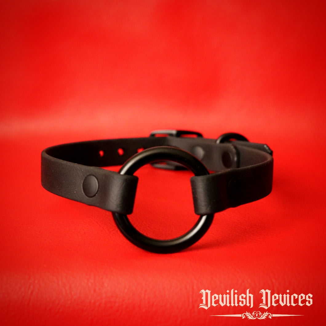 Vegan Leather Day Collar -Monochrome Black