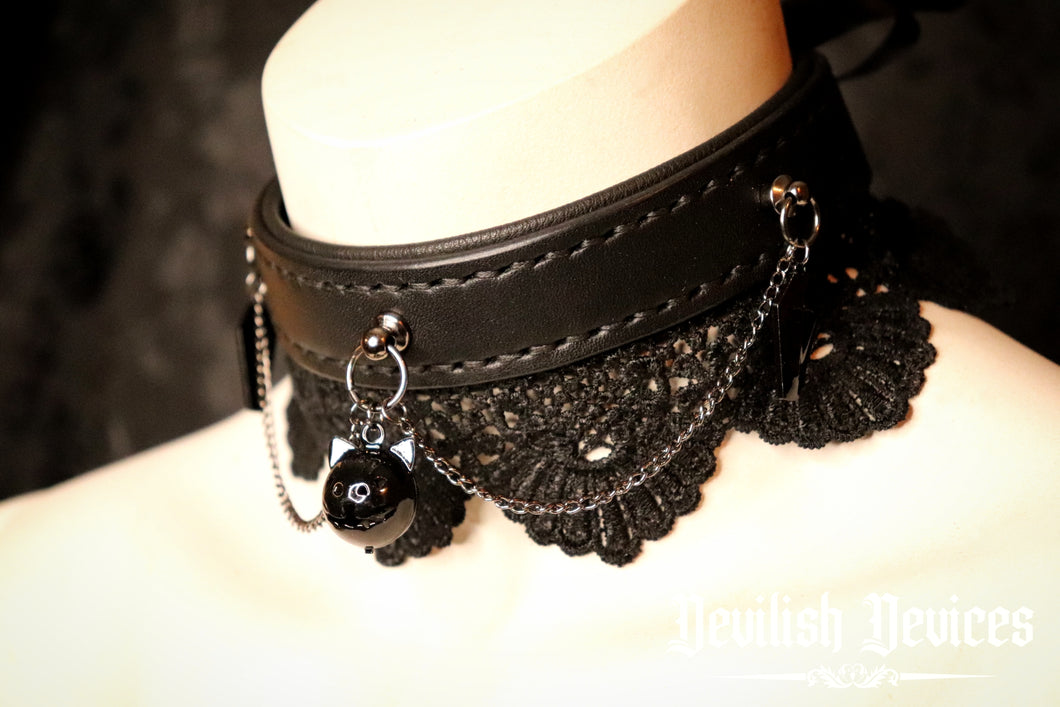 Mourning Collar-Black Cat Bell