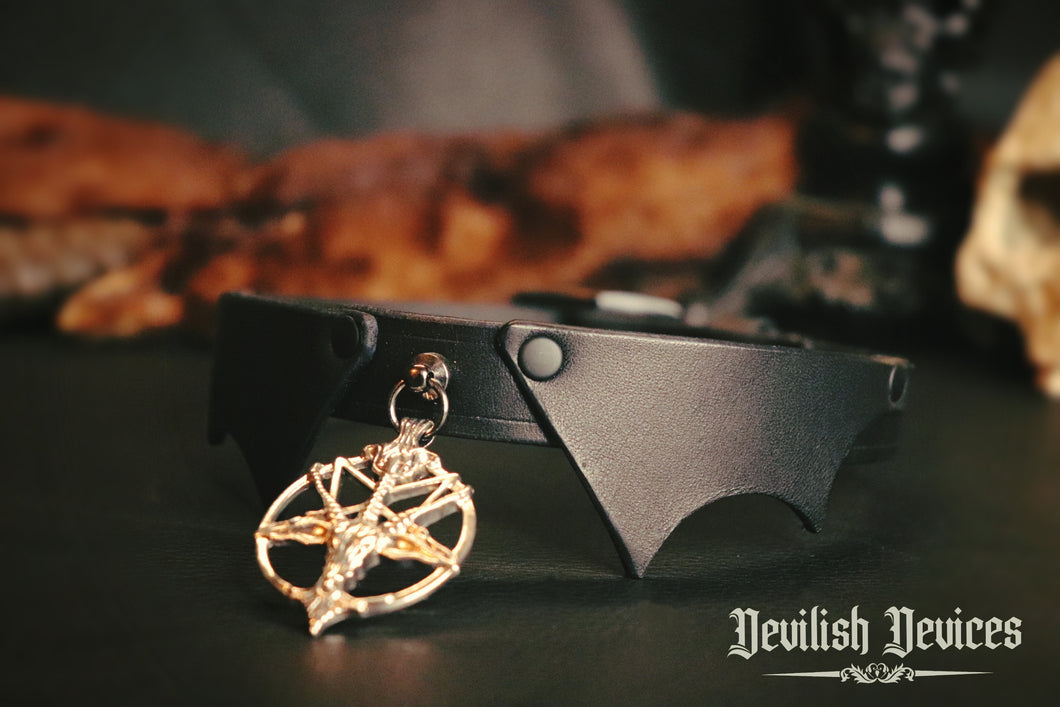 Leather Baphomet Choker